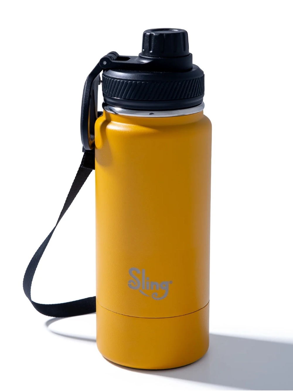 Sling Bottle 16 oz Mango Sherbet Insulated Water Bottle w/ Built-In Retractable